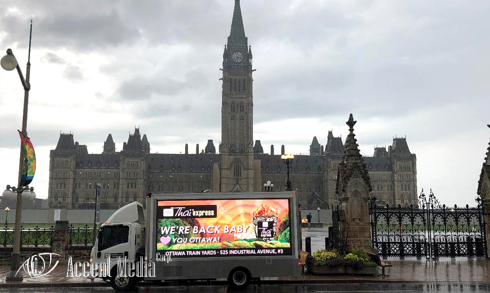 Digital Led video truck-Thai Express Ottawa