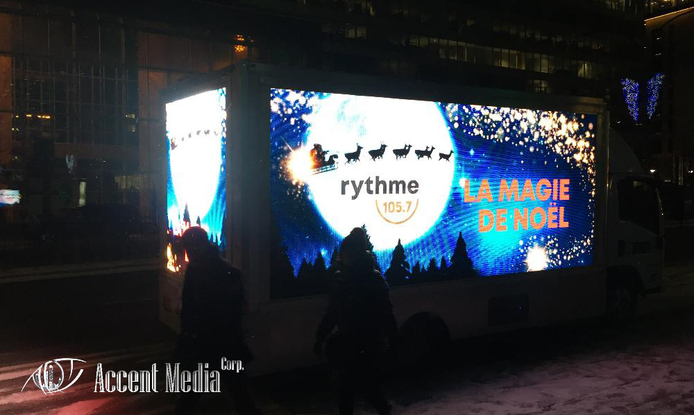 Digital Led video truck-Rythme 105.7 Noel
