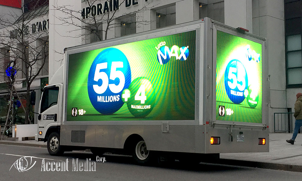 Digital Led video truck-Lotto Max-55 million Jackpot