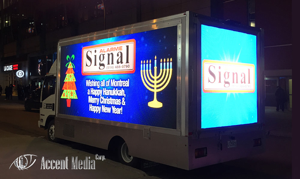 Digital Led video truck-Signal Alarm Montreal