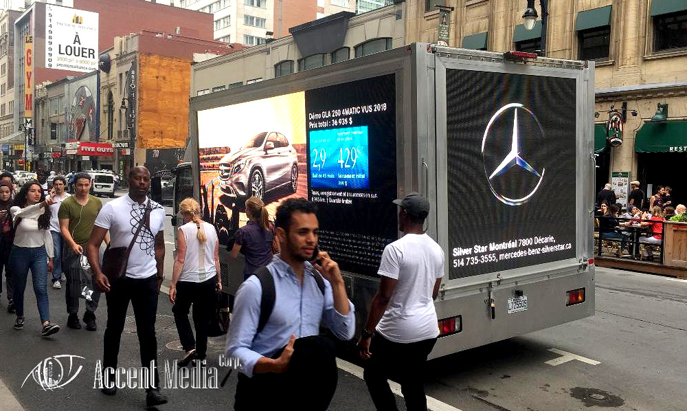 Digital Led video truck-Silver Star Mercedes Montreal